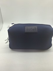 NWT Dagne Dover Hunter Large Neoprene Navy Blue Small Toiletry Bag w dust bag
