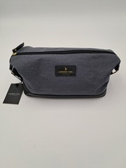 London Fog Canvas Cosmetic Toiletry Shaving Case Bag 100 Anniv Edition Denim NWT