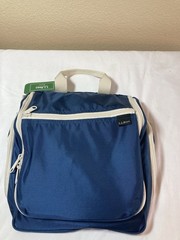 NWT L.L. Bean Personal Organizer Hanging Toiletry Travel Bag Blue Nylon