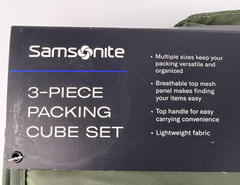 Samsonite 3 Piece Packing Cube Set Travel Carry On Organizer Dk Olive Green NWTs