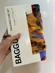 NEW! Baggu PACKING CUBE SET in “Night Orchard” — Washable Recycled Nylon, RARE!