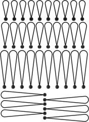 Ball Bungee Cords 36 Pcs Set, Assorted Sizes of 4&Prime;, 6&Prime;, 9&Prime; and 12&Prime;, 5mm Heavy Du