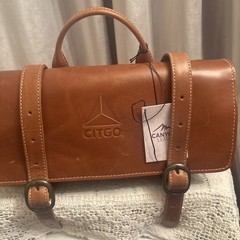 Canyon Leather Travel Roll Organizer Bag Brown Hanging Storage
