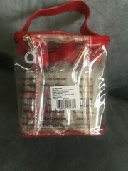 CONAIR RED 12 PIECE TRAVEL CLEAR CONTAINER SET IN PLASTIC BAG – BRAND NEW