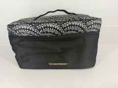 Victoria Secret Black/White Lingerie Travel Soft Sided Train Case Style 11080970