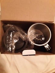 Sharper Image 2 Pack Stainless Steel Heated Travel Mug Set