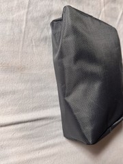 TUMI for Delta Gray Nylon Zippered Pouch Small Travel Toiletry Cosmetic Bag