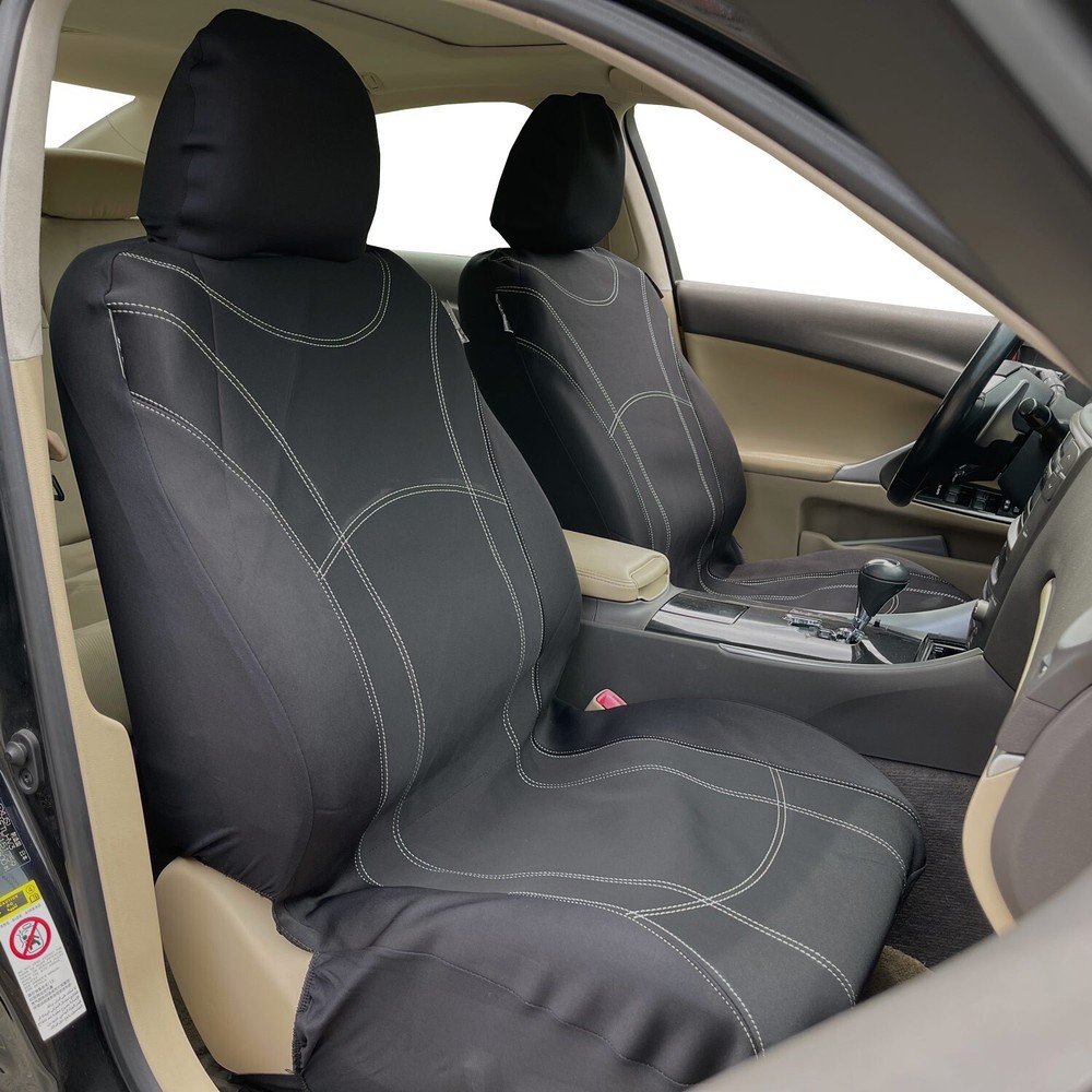 Universal Wetsuit Neoprene Black Truck Seat Covers Front Pair