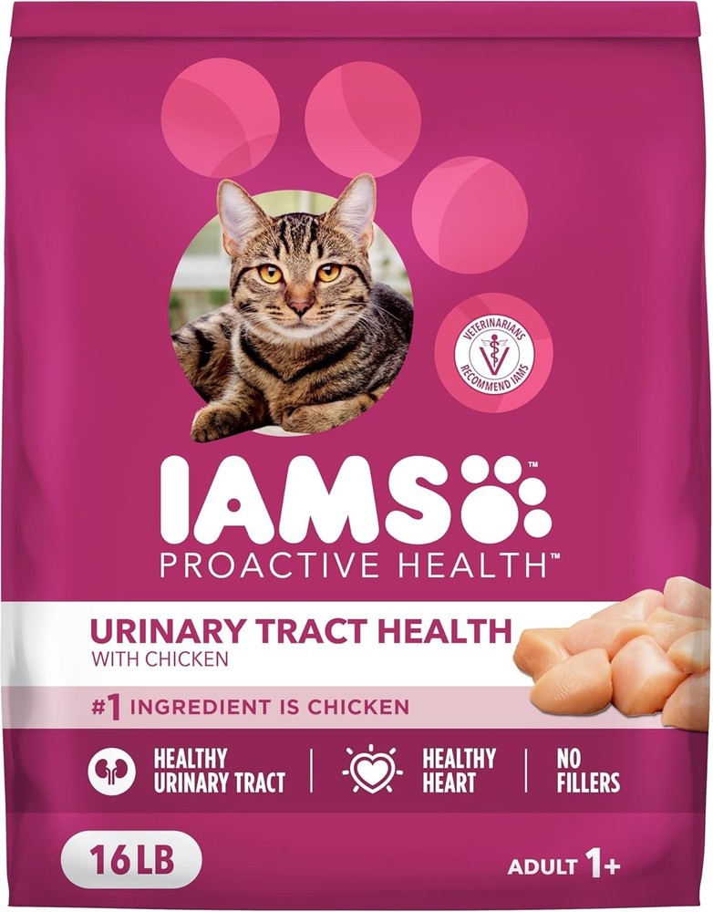 IAMS Proactive Health Urinary Tract Health, Adult Cat Food, Chicken, 16 LB