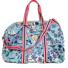 Lilly Pulitzer Overnight Bag Amalfi Blue Lilly&rsquo;s Roadtrip Weekender Bag – NWOT