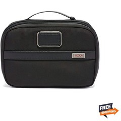 Travel Toiletry Bag Nylon Compact Organizer Unisex with Removable Leather Handle