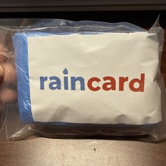 Pocket Rain Poncho Card, Plastic, Blue, Unisex