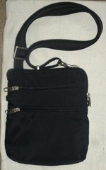 TRAVELON Anti-Theft Classic Slim Double Zip Crossbody – Black pre-owned