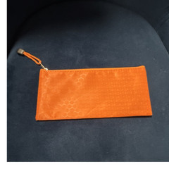 Orange Travel Pouch zippered with Wrist Strap good for Travel Accessories