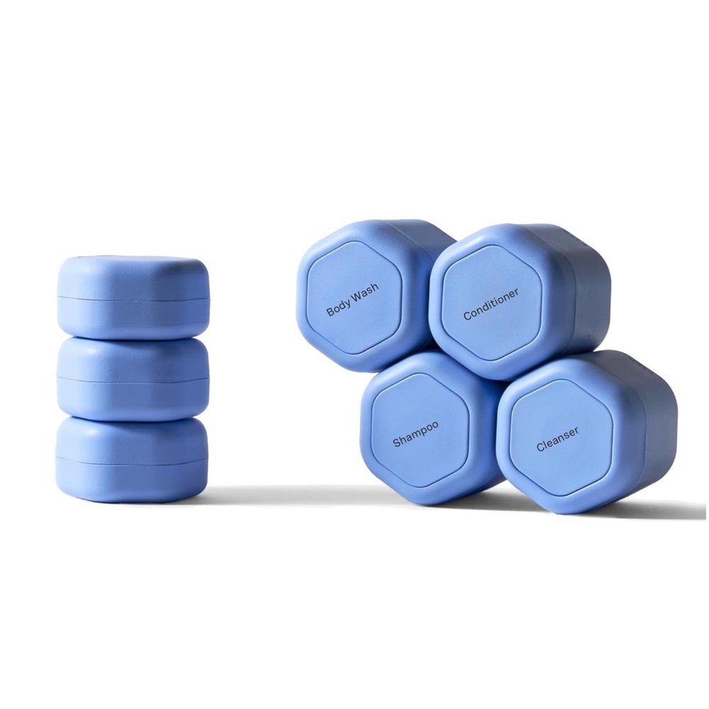 Travel Capsule Set: 4 Medium & 3 Small Magnetic Containers, Leak-Proof Design