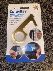 GermKey Brass No Touch Hand Tool Made From Antimicrobial Brass New Germ Key