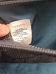 Vintage L.L. Bean Hanging Travel Toiletry Shower Bag Organizer Nylon Black Teal