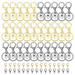 30 pcs metal hooks, gold/grey black