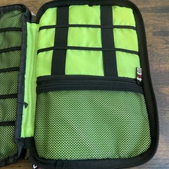 BUBM Double Layer Med Travel Gear Organizer Electronics Accessories Bag In Black