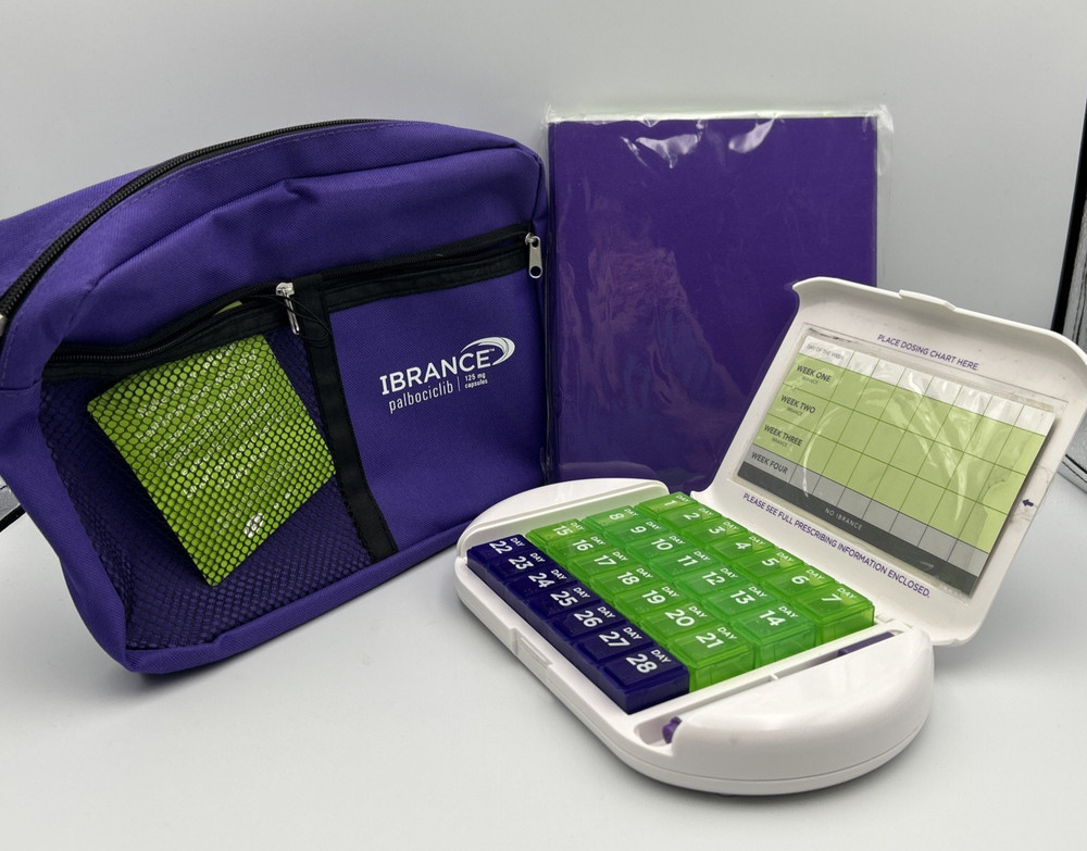 Ibrance Palbociclib Purple Travel Bag Genuity Concepts Toiletry Medication Case