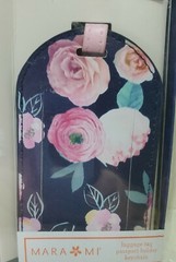 Mara Mi Travel Accessories luggage tag passport holder keychain Navy Pink Gold
