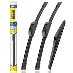 Dodge Durango Jeep Grand Cherokee Wiper Blades Set of 3 22&Prime; 21&Prime; 12&Prime; Replacement