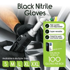 Inspire Black Nitrile Disposable Gloves | 4.5 Small, Blue