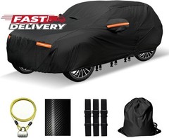 Funda SUV 30 Capas Impermeable Todo Clima con Cremallera Algodón Suave Negra