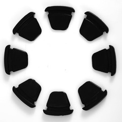 8pcs Cup Holder Insert Rubber for Chevy Silverado 2000 to 2006 Year, M, black