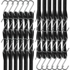 Bungee Cords with Hooks 21&Prime; 50 Pack, Heavy New Model 21 INCH 50PACK, Black