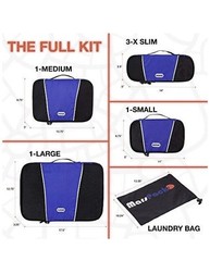7 Piece Set Packing Cubes Travel Luggage Organizers with Laundry Bag NEW