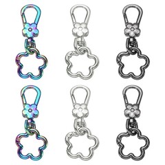6 Pcs Metal Key Screw Hook, Silver/Gunmetal/Colored