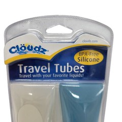 Cloudz BPA-Free Silicone Travel Tubes Toiletry Storage 2 Pack 2 oz Capacity