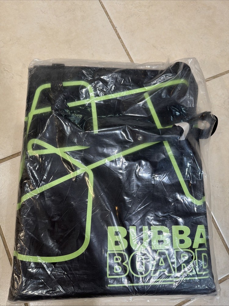 BUBBA BOARD Airplane Travel Seat Extender Black/Green Adjustable Carrying Strap