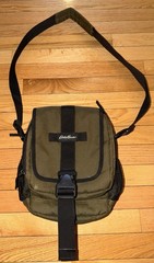 Eddie Bauer Army Green Mesh Black First Ascent Crossbody Bag Travel Pockets