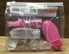 TSA Compliant 6pcs Travel Container Bottle Kit Pink/Clear SCUFFS