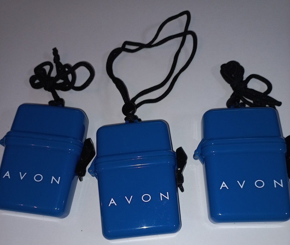 Avon set of 3 hard Blue cases with Latches and Rubber Seal Maybe Waterproof