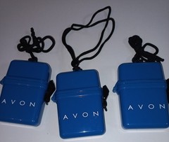 Avon set of 3 hard Blue cases with Latches and Rubber Seal Maybe Waterproof