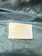 Vintage 90&rsquo;s Lark Travel Toiletry Bag Green Nylon Cosmetic Organizer