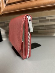 AWAY Travel The Jewelry Sleeve Cranberry Leather Bag Limited Edition EUC