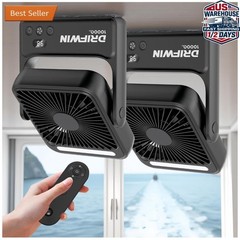 2-Pack Portable Travel Fan Magnetic Cruise Fan Night Light 10000mAh
