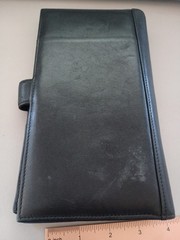Lot of 2 TUMI Travel Wallet Organizers Passports Credit Cards Black Leather