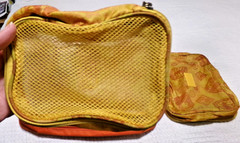 Samantha Brown Orange Travel Organizer Case Packing Cubes Set Toiletry Cosmetic