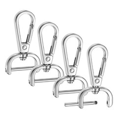 Swivel Hooks [4pcs] – Clip Keychain – [Silver – 4.8CM] for Brand
