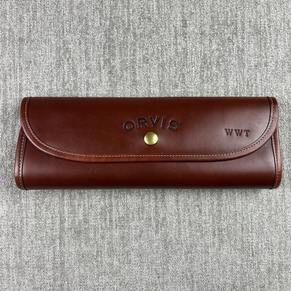 Orvis Galco Leather Road Atlas Map Holder Travel Case WWT Monogram