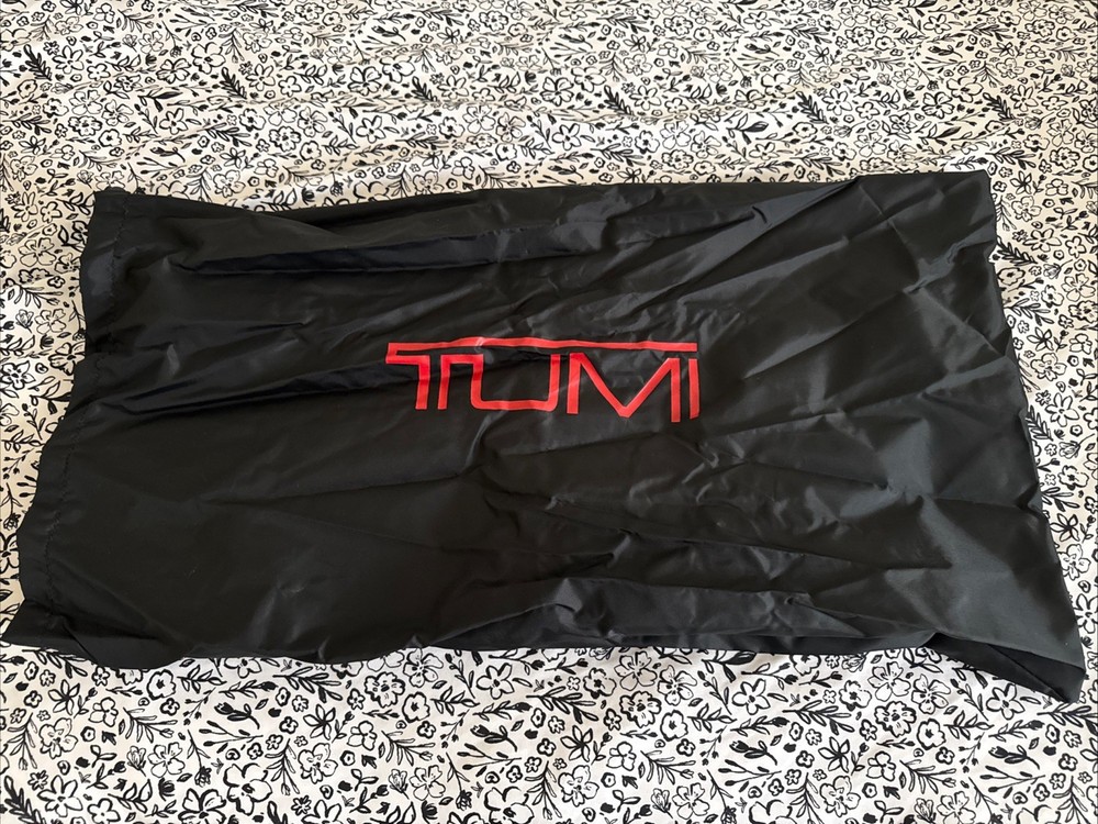TUMI Luggage Travel Laundry Black Nylon Dust Bag Drawstring 29&Prime; x 16.5”