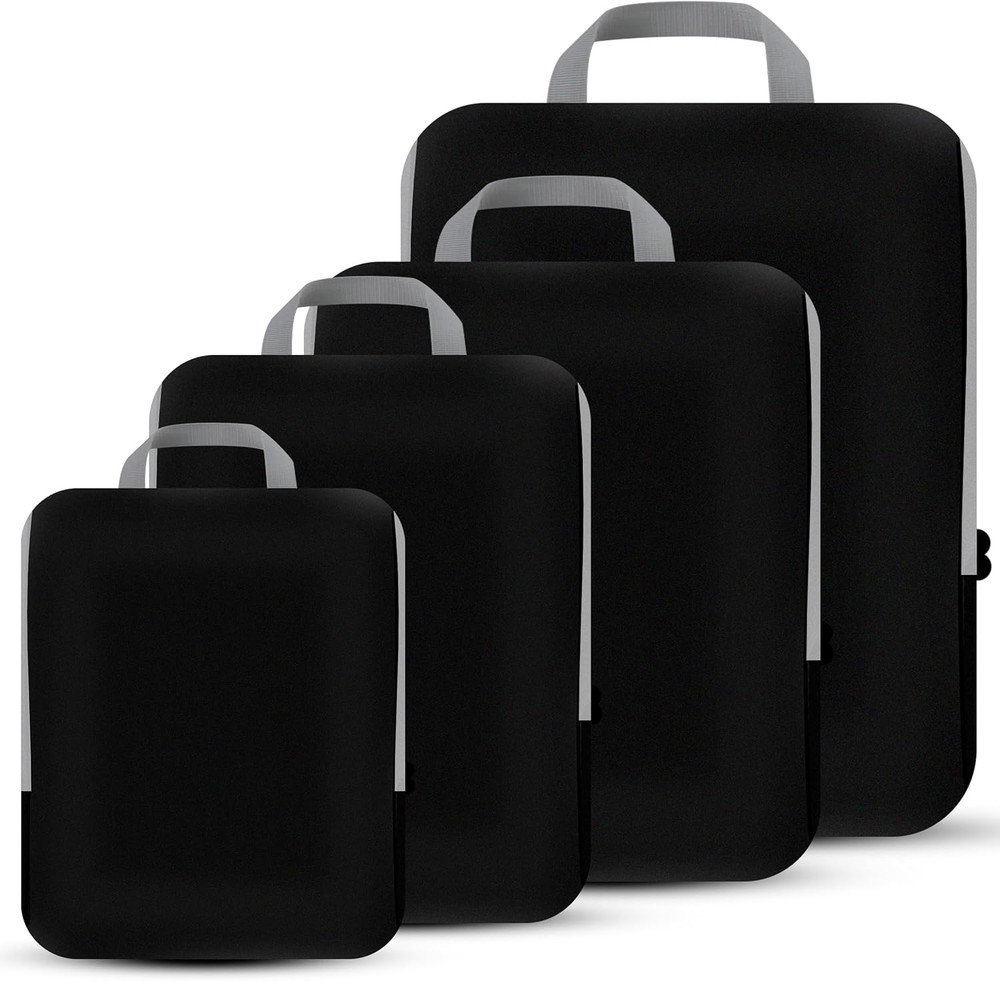 PANDA JOYS 4 Set Compression Packing Cubes Travel – Travel Accessories Expandabl