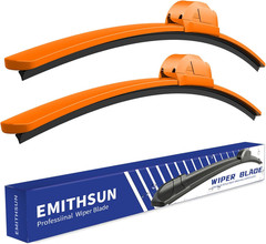 OEM QUALITY 26&Prime; + 17&Prime; Premium All-Seasons Durable Stable and Quiet Orange Windsh