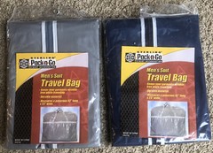2- Sterling Pack-n-Go Accessories Men’s Suit Travel Bags GH152 42”x23” Zippered