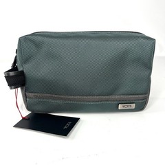 TUMI Travel Kit Medium Accessory Pouch Dark Opal with Grey Trim